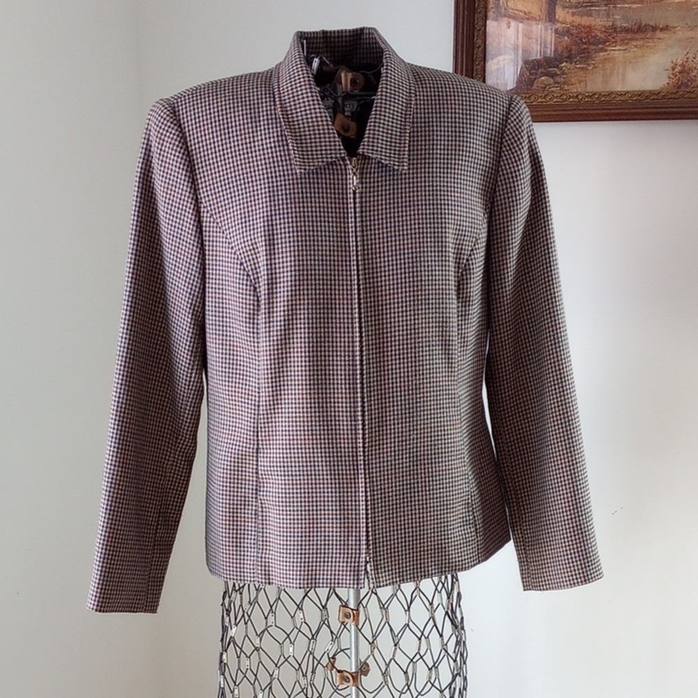 Leslie Fay Haberdashery Herringbone Jacket // Size 8